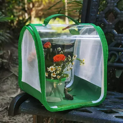 Produktbild von Insekten- und Schmetterlingshabitatkäfig Raupengehege Faltbarer Terrarium-Insektenkäfig aus Netzgewebe