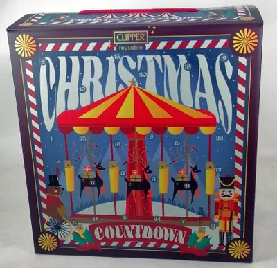 A Clipper Advent Calendar with a Christmas carousel theme.