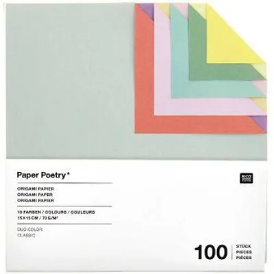 Image de Origami Duo Color, ClassicMIX, 15 x 15 cm, 100 feuilles