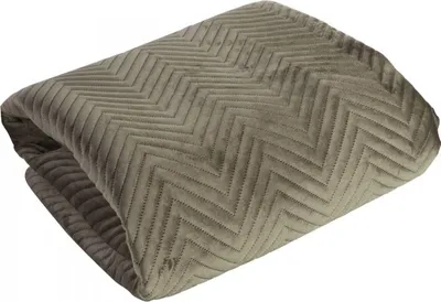 Produktbild von Gesteppte Decke aus Samt Tagesdecke Velvet Bettüberwurf SOFIA Weich Dekorativ braun 70x160 cm Sesselschoner Sofadecke braun