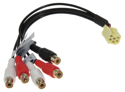 Line Out 5x Cinch Adapter Subwoofer für VW Audi Seat Becker Blaupunkt Grundig – Produktansicht
