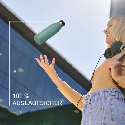 Produktbild von Emsa Bludrop Isolier-Trinkflasche, 0,5 Liter, 100% dicht, Quick-Press Verschluss