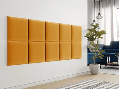 Obrázok produktu pre Čalúnený nástenný panel 42x42 PAG - žltý