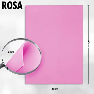 Zdjęcie produktu dla Płyty z pianki EVA - materiał do rękodzieła - 40 x 60 cm - 2 mm - 12 sztuk - Elastyczne - Różowe