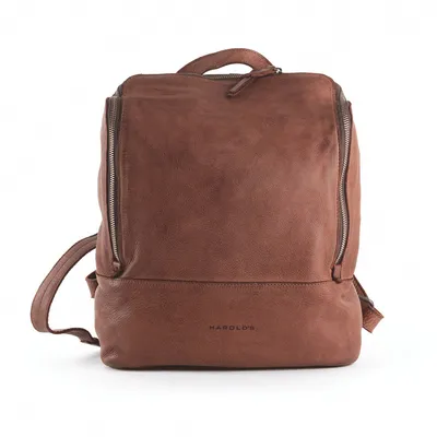 Produktbild von HAROLD'S Leder Laptoprucksack Rucksack mit Laptopfach Submarine Notebook Backpack Cognac braun