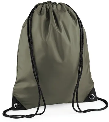 Immagine prodotto di BagBase BG10 | Borsa da palestra Premium Gymsac | 33 x 45 cm - Colore: Verde oliva - Dimensioni: 33 x 45 cm