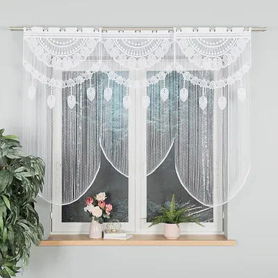 Obrázek produktu pro MARKIZETA RANI Žakárová makramé konfekce, šířka 60 x výška 140 cm, barva 001 bílá 001474/PBL/001/060140/1