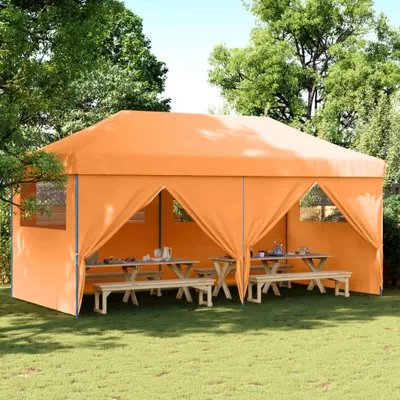 Immagine prodotto di Maison Exclusive - Tenda da festa pieghevole Pop-Up con 4 pannelli laterali, arancione