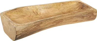 Produktbild von Rustikale Holzschale mit Mulde 40×13–16cm Deko Vintage