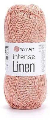 Obrázek produktu pro YarnArt Intense Linen 4105 Apricot – letní příze z lnu a viskózy, měkká a vzdušná