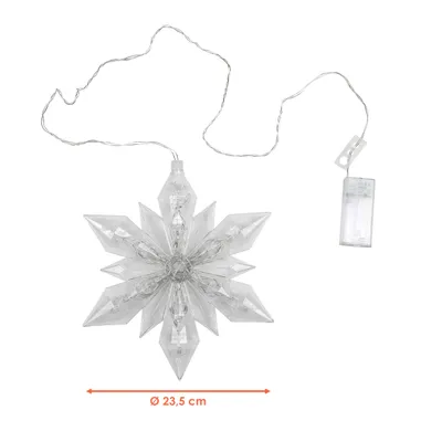 Immagine prodotto di 3.11 stelle di Natale set di 2 - 25 LED bianco caldo ciascuna / circa 23,5 x 23,5 cm ciascuna - stella per interni con timer