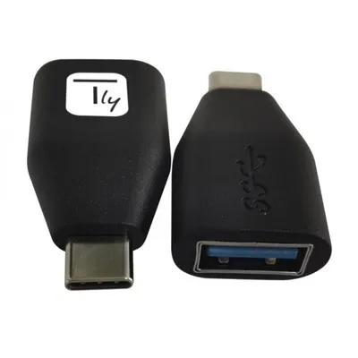 Produktbild von Techly Adapter USB-C M to USB-A F, schwarz