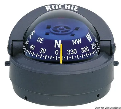 Image de Boussole externe RITCHIE Explorer 2 3/4, gris/bleu - Osculati 25.081.13