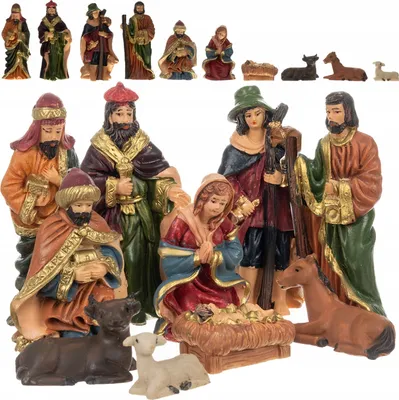 Image de Figurines de Noël pour la crèche - lot de 10 Ruhhy