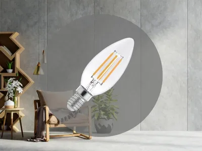 Zdjęcie produktu dla Żarówka LED / żarówka filamentowa, 4W - 3000K