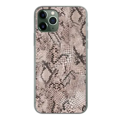 Produktbild von MuchoWow® Handyhülle Schutzhülle Hülle für iPhone 11 Pro Tiermuster - Grau - Schwarz Silikon Softcase Handy Hülle - Handy