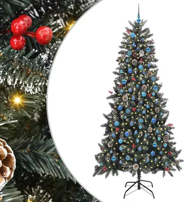 Productafbeelding van vidaXL Kunstkerstboom, groen, 240 cm, gemaakt van PVC, kunststof en staal