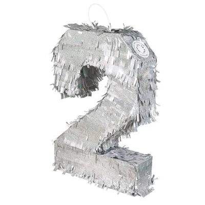 Image de Piñata chiffre 2 holographique argenté