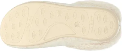 Produktbild von Manitu Damen Hausschuh Filz Pantoffel Flauschstoff herausnehmbare Innensohle, Größe:41 EU, Farbe:Weiß