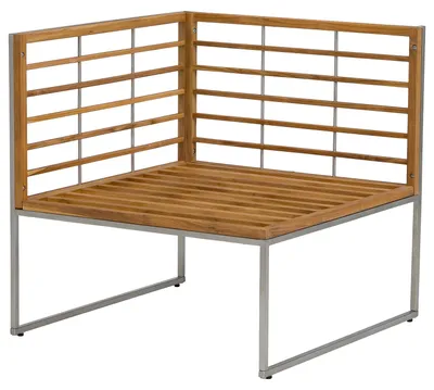 Produktbild von home24 Loungeecke - Webstoff / Teak Massiv