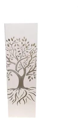 Produktbild von Weißer Metallregenschirmständer mit Lebensbaum-Design