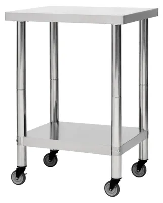 Produktbild von Arbeitstisch für die Küche mit Rollen 60x45x85cm aus Edelstahl