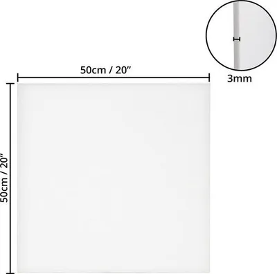 Produktbild von Unyqoos® Leinwand-Set 4er 50×50 cm – aufgespannte Baumwoll-Leinwände, 3 mm Keilrahmen, 2‑fach grundiert, Weiß, für Acryl- und Ölfarben