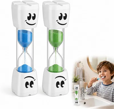 Produktbild von 2 Sanduhren für Kinder – Blau und Grün – 2 Stück
