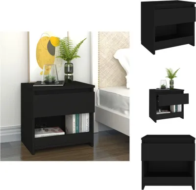 Produktbild von vidaXL Nachttisch Schwarz 40x30x39 cm Holzwerkstoff -  Nachttische