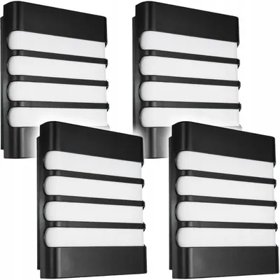 Produktbild von Decorya schwarze LED Wandleuchte Außen mit 12W neutralweißem Licht
