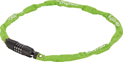 Produktbild von Prophete 6007 Zahlen-Kettenschloss, 4-Zahlen-Kombination, frei kodierbar, sehr leicht und flexibel, Länge: 90 cm