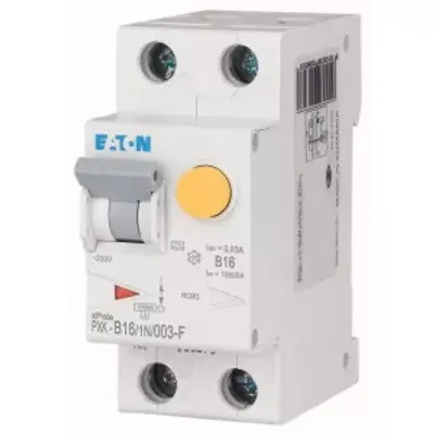 Produktbild von Eaton FI/LS-Kombischalter B 16A 1+N, 30mA PXK-B16/1N/003-F (193528)