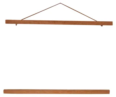 Magnetische Holz-Fotoliste 50 cm, 4 Streifen, Teakholz, für Poster & Fotos