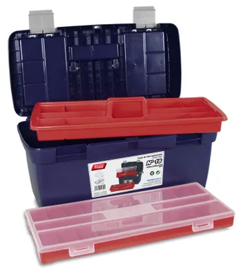 Image de Boîte à outils en plastique, dimensions : 500 x 258 x 255 mm