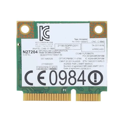 Image de BCM943228HMB, Carte réseau, Carte réseau sans fil, Carte réseau sans fil à double fréquence, Carte réseau à double fréquence