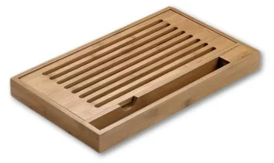 Image de Planche à découper en bambou anti-miettes, dimensions 40 x 24 x 4 cm