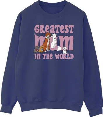Produktbild von Disney - "The Aristocats Greatest Mum" Sweatshirt für Herren BI9528 (XL) (Marineblau)