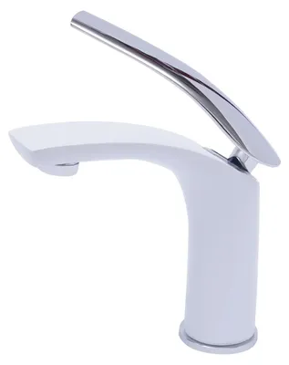 Obrázok produktu pre Badarmatúra – Umývadlová batéria – Jednopáková – Na teplú a studenú vodu – Mosadz – Keramická kartuša – Biela