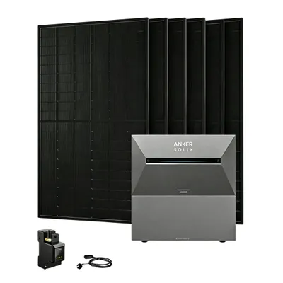 Produktbild von Powerness® Balkonkraftwerk mit Speicher,Anker SOLIX Solarbank 3 E2700 Pro Speicher mit 1x BP2700 Erweiterungsakku,6x 500W Solarmodule & Smart Meter