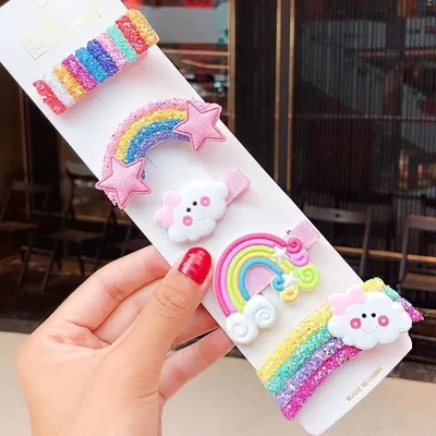 Immagine prodotto di Fermagli per capelli Arcobaleno - Set di 3 KP7891