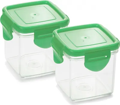 Produktbild von Genius Nicer Dicer Quick Auffangbehälter (4 Teile) 200 ml Frischhaltedosen Vorratsdosen Auffangdose in grün; A34129