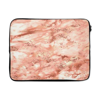 Produktbild von MuchoWow® Laptop Hülle 15 Zoll Marmor - Glitzer - Roségold Laptoptasche - Laptoptasche - Sleeve - Rundum-Schutz