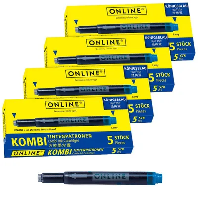 Immagine prodotto di ONLINE® 17026 ONLINE® 17026 Tintenpatronen für Füller königsblau 20 St.