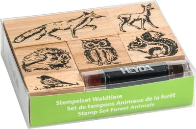 Obrázok produktu pre Heyda 204888695 Súprava pečiatok "Lesné zvieratá" 12 x 10 x 3 cm
