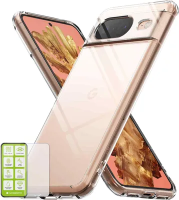 Immagine prodotto di Per Google Pixel 8 Silicone TPU trasparente 0,26 H9 vetro Custodia del telefono cellulare