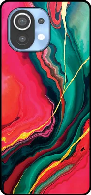 Produktbild von Smartphonica Telefon Fall geeignet für Xiaomi Mi 11 mit rot grün Marmor Print - TPU Backcover Fall rot grün Marmor Design