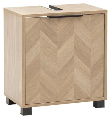 Produktbild von Waschbeckenunterschrank - B 51 cm - 1 Tür - Eiche Nachbildung