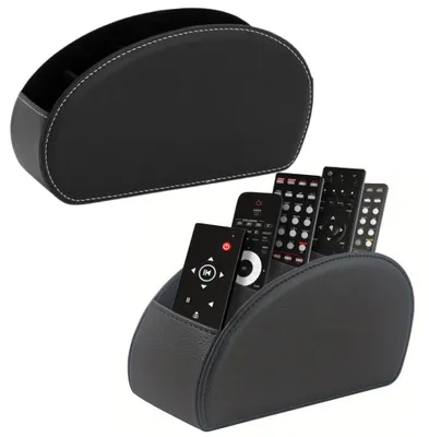 Image de Boîte de rangement pour télécommandes, 5 emplacements, noir