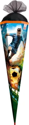 Obrázek produktu pro Školní kužel / cukrový kužel / 85 cm / čtverec / "fotbal"