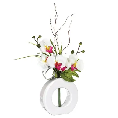 Produktbild von Vase künstliche orchideen keramikvase h44cm - Atmosphera créateur d'intérieur